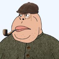 british clothes detective fat hat monocle pipe sherlock_holmes subvariant:slavmutt transparent_background variant:meximutt white_skin // 888x888 // 937.6KB