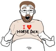 beard communism fat hair hammer_and_sickle hand i_love meta:tagme pointing socialism soyjak text variant:shirtjak vaush // 618x559 // 92.8KB