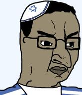brown_skin clothes hair hat jewish_nose judaism jude kike kippah nose series:yehudyakim star_of_david tallit variant:chudjak // 860x1000 // 24.7KB