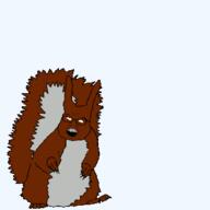 animal animated claw cross_eyed full_body fur glasses nigga_thats_nuts open_mouth seizure shaking squirrel subvariant:feralsquirrel tail text variant:feraljak // 320x320 // 562.3KB