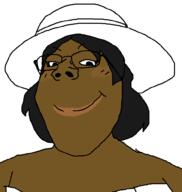 black_skin clothes eyelashes femjak glasses hair hat smile soyjak subvariant:gapejak_female variant:gapejak variant:soyak // 940x992 // 51.6KB