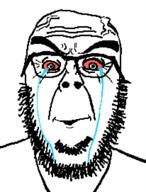 bloodshot_eyes crying glasses looking_at_you seething variant:waljak white_background // 206x271 // 27.8KB