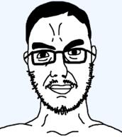 happy hybrid moustache smile smirk smug soyjak stubble subvariant:chudsoi template variant:chudjak variant:soyak white_skin // 700x780 // 16.3KB