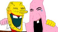 closed_eyes frog laughing patrick_star pepe spongebob_squarepants variant:cobson // 1920x1080 // 450.5KB
