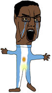 argentina arm bloodshot_eyes brimmiest_comments_section☣️☣️☣️_do_not_enter☣️☣️☣️ brown_skin country crying flag flag:argentina full_body glasses hair hand leg open_mouth soyjak variant:chudjak // 914x1645 // 375.9KB