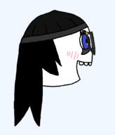 blue_eyes clothes glasses hair hat side_profile smile variant:soytan white_skin // 742x867 // 11.2KB