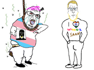 a10_eyes angry arm artist:turrican beak blond blue_eyes buff chad closed_mouth clothes crying dark_skin ear flag:india flag:transgender_pride_flag flies glasses hair hanging linux meta:op_here_i_just_wanted_to_confess_that_im_trans_btw meta:op_took_a_selfie_of_xerself open_mouth penguin picture pointing poop soyjak stubble subvariant:cobbertaryan template tranny tux variant:a24_slowburn_soyjak variant:cobbert variant:shotjak white_background white_skin windows yellow_lips // 833x626 // 264.9KB