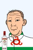 1864 alcohol bottle closed_mouth clothes ear flag flag:ingushetia hair ingushetia neutral russia smirnoff soyjak text track_suit transparent transparent_background variant:kuzjak vodka white_skin // 810x1192 // 134.6KB