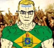 1822 aryanzillan_(namefag) ave_imperio blond brazil flag:empire_of_brazil glasses historic_background muscles muscular_male sloptranwnbag_(namefag) subvariant:muscular_chud trend:aryan variant:chudjak // 1059x929 // 589.7KB