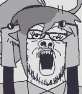 autism chud fundamental_paper_education hair lana_fpe open_mouth ponytail sharp_teeth sockpuppet soyjak variant:a24_slowburn_soyjak // 454x520 // 18.9KB