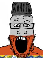 bottle brisk glasses iced_tea soda stubble variant:markiplier_soyjak // 600x800 // 140.2KB