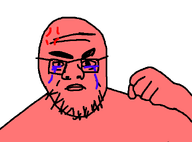 fist glasses punching smile soyboy stubble variant:punchjak wrinkles // 596x440 // 5.3KB