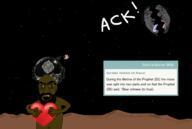 2soyjaks ack arab arabic_text bear bloodshot_eyes brown_eyes brown_skin crooked_teeth crying drawn_background glasses hadith hair heart holding_heart holding_object islam moon muhammad open_mouth quran split_in_half subvariant:tetojak sunnah thick_eyebrows tongue tranny turban variant:bernd variant:feraljak yellow_teeth // 2630x1767 // 214.4KB