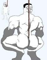 Booty antialiased ass asscheeks blank broly broly_culo buff butt buttcheeks chud_smiling full_body hanged hanging hanging_troon meta:template muscles naked rope shadow smile strong template troon troon_hanging variant:bernd variant:chudjak // 1100x1400 // 30.2KB