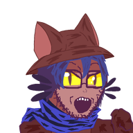 clothes eyes glasses hair hat mouth_open niko niko_(oneshot) nose scarf stubble variant:soyak // 2500x2500 // 499.3KB