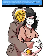 antiswarthy_(namefag) beanie glasses meta:tagme pregnant variant:soytan wet_dream yellow_skin // 2322x2824 // 1.2MB