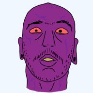 barely_a_soyjak beard bloodshot_eyes ear eyebrows looking_at_you no_air purple_skin suffocation variant:unknown vein // 2000x2000 // 346.0KB