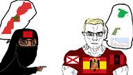 Arab_female carlist falange_de_las_jons falangism francisco_franco morrocan shitroccan shitskin spain spaniaryan spanish_bvll spanish_sahara subvariant:muscular_chud variant:chudjak // 2560x1440 // 657.4KB