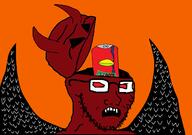 can demon drawn_background glasses head_box hell horn no_pupils red_eyes red_skin scared soyjak sproke stubble subvariant:soyak_(concerned) variant:soyak // 1437x1007 // 58.2KB