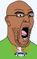 bald egypt fire flag flag:monufia gear glasses governorate hair merge open_mouth plant soyjak stubble tongue variant:imhotep wheat // 529x832 // 98.2KB
