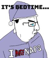 closed_eyes closed_mouth clothes crying hair hat i_hate its_over merge pajamas side_profile soyjak text variant:chudjak // 946x1123 // 189.9KB