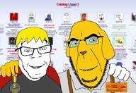 soy 2soyjaks award check dog friendship glasses hand happy janny looking_at_you nate no_more_brother_wars smile soyjak soyjak_party stubble variant:cobson variant:feraljak yellow_skin // 2000x1374 // 248.5KB