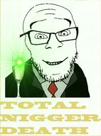 alternate clothes cup glass glasses necktie soyjak stubble suit text total_nigger_death variant:feraljak wine // 1020x1382 // 401.1KB