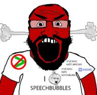 angry anti_soybooru arm arrow balding beard clothes discord glasses greentext red_skin soybooru speech_bubble subvariant:science_lover text variant:markiplier_soyjak // 800x789 // 179.0KB