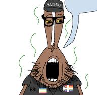 ascence_(user) brown_skin clothes crab esl eye_stalks flag:minor_attracted_person flag:quebec glasses hat meta:namefags mr_krabs open_mouth pedophile quebec rainbow soyjak speech_bubble speech_bubble_empty spongebob_squarepants stink_lines stinky stubble variant:unknown // 636x621 // 46.8KB