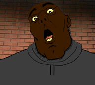 beard black_skin clothes george_floyd glasses looking_at_you open_mouth series:saint_floyd variant:acejak yellow_sclera // 1125x1008 // 171.0KB