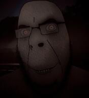 artist:sisa9000 beard bench creepy eyes glasses imminent_rape lips looking_at_you night park real_life red_eyes rotten_teeth scratched_glasses shaded shading smile smirk stubble teeth variant:cobson white_skin // 775x849 // 554.3KB