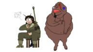 Hooman ISLAM_IS_JEWISH_AND_GAY NOPEXDD NOPEXDDD NOPEXDOPHILE QF_17_pounder Warrior-Z(user) arab bare_foot beard belly_button big_lips brown_skin contemplating fat feet_showing female firefly green_uniform gun israel meximutt op_cropped_warrior-z_on_nas scar sharp_teeth sherman sherman_firefly sitting star_of_david stool subvariant:unbotheredmeximutt tank tbp uniform variant:meximutt // 1125x632 // 232.4KB