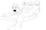 arm chicago_tribune clothes democrat ear glasses hair hand harry_truman history holding_object newspaper open_mouth oppenheimer pointing politics soyjak stubble thomas_e_dewey united_states variant:unknown world_war_2 // 2880x1920 // 67.4KB