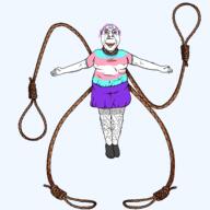 anhero arm beard bloodshot_eyes crying full_body glasses grin hair hairy hands_open head leg levitating looking_at_you meta:tagme noose rope shading smile teeth tranny transparent_background troon variant:bernd // 1500x1500 // 104.7KB