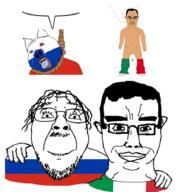chud_troon_alliance friendship glasses italy russia variant:bernd variant:chudjak // 834x900 // 331.1KB