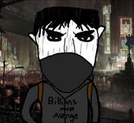 angry batman batman_(series) clothes dc_comics ear eyeshadow hair hoodie millions_must_die movie nirvana rain soyjak subvariant:chudjak_front text the_batman_(2022) variant:chudjak video // 614x560, 41.6s // 3.5MB