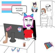 3soyjaks angry balding brown_hair chair computer dilator dildo ear eyelashes father fist full_body glasses hair hrt monitor mother paxiti penis pink_hair sitting slut sock soyjak speech_bubble subvariant:pol_face tattoo text tranny variant:chudjak // 2250x2144 // 861.0KB