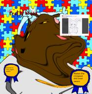 autism award azra brown_skin closed_mouth distorted dog furfag nigger pretty_blood rinny rinnyluver slopjak soyjak tranny variant:meximutt // 261x267 // 82.8KB