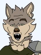 fangs far_beyond_the_world furry green_eyes open_mouth ranok soy_parody soyjak variant:kuzjak // 810x1080 // 65.2KB