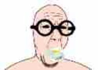 baby babyjak bald binky blur blurry caca closed_mouth compressed forehead_lines glasses low_quality low_resolution meta:not_a_fucking_duplicate neutral pacifier soyjak stubble variant:slatejak white_skin // 1250x900 // 641.1KB