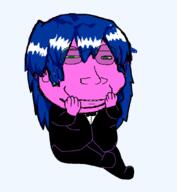 animated arm blue_hair bow bury_pink_gril ext=gif foot glasses hair hand janny leg mist pink_skin smile soyjak stubble subvariant:massjak variant:gapejak // 981x1066 // 102.4KB
