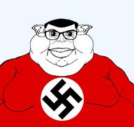big_lips closed_mouth fat flag:nazi_germany hair mutt nazism red_shirt subvariant:branigger swastika ugly variant:brandon // 1675x1583 // 92.2KB