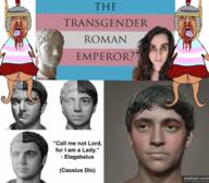 2soyjaks arm blood bloodshot_eyes brown_skin crying elagabus emperor flag full_body glasses gore hair hanging helmet irl leg mustache neovagina open_mouth roman roman_legionary_helmet rome rope sculpture skirt soyjak stubble suicide text tongue tranny twisted_feet variant:bernd // 1600x1400 // 1.6MB