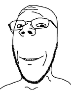 glasses happy remastered resized smile stubble subvariant:gapejak_slim subvariant:wholesome_soyjak template variant:gapejak white_skin wholesome // 600x800 // 13.3KB