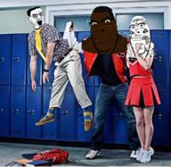 3soyjaks black_skin bully bullying crying female nerd queen_of_spades school torture variant:chudjak variant:cobson // 1200x1168 // 1.8MB