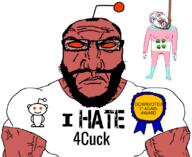 4chan 4cuck award blood buff hanging orange_eyes punisher_face red_skin reddit snoo subvariant:muscular_science_lover subvariant:science_lover tranny variant:bernd variant:markiplier_soyjak // 1100x900 // 212.5KB