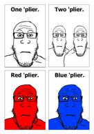 5soyjaks blue_skin closed_mouth dr_seuss glasses neutral red_skin soyjak stubble subvariant:neutralplier text variant:markiplier_soyjak // 2480x3508 // 1.2MB