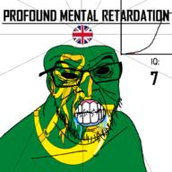 angry bald bell_curve black_eyes black_hole black_sclera british clenched_teeth closed_mouth country cracked_teeth drool ear england flag flag:huntingdonshire flag:united_kingdom glasses hair horn hunting_horn huntingdonshire iq iq_bell_curve mustache nightmare_fuel no_pupils profound_mental_retardation retard soyjak stubble text united_kingdom variant:feraljak wrinkles // 1024x1024 // 133.8KB