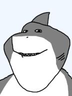 animal closed_mouth series:animaljaks shark sharp_teeth smile soyjak variant:impish_soyak_ears // 598x800 // 18.6KB