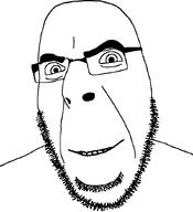 aliased glasses looking_at_you meta:not_a_fucking_duplicate remastered smile soyjak stubble template variant:cobson // 775x849 // 35.1KB